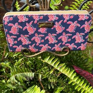 🌴🐢🦩Simply Southern Navy and Pink Turtle Print Wallet🐢🌴🦩